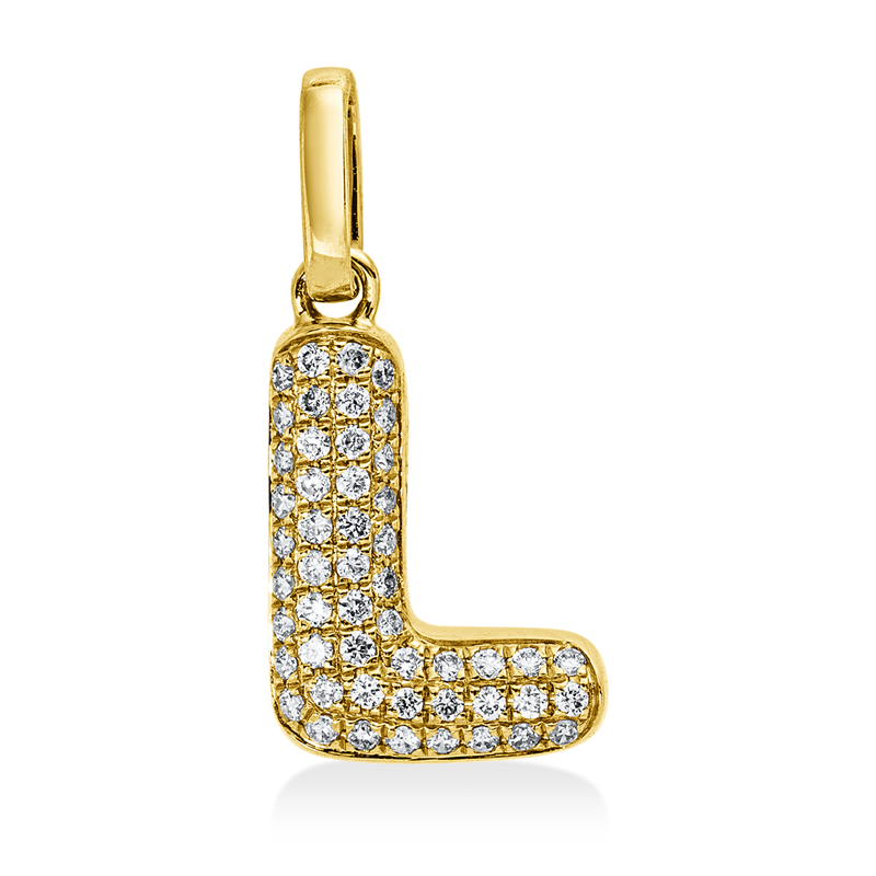 Buchstabe Anhänger Gelbgold 18kt 0,08ct