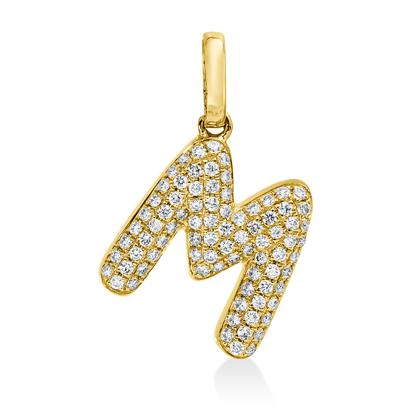 Buchstabe Anhänger Gelbgold 18kt 0,13ct