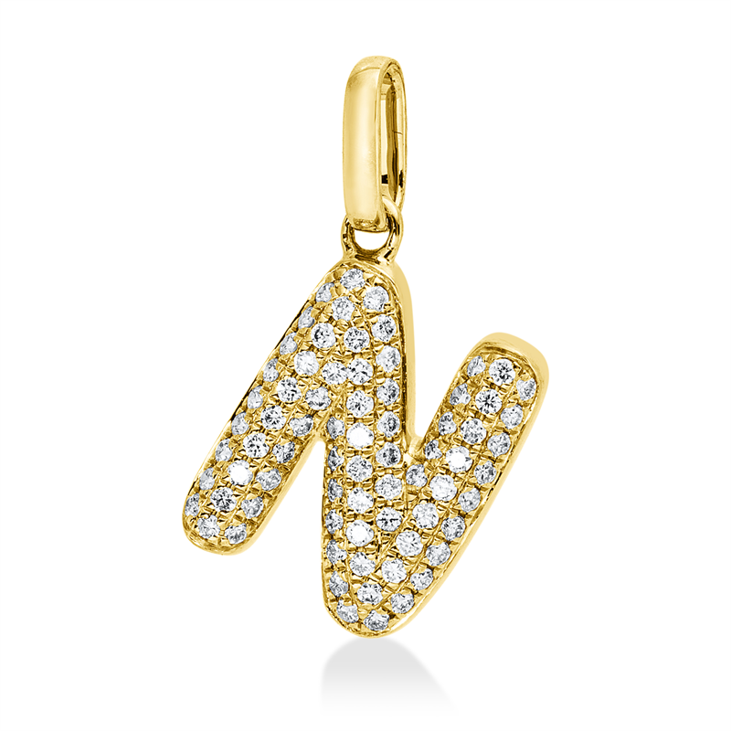 Buchstabe Anhänger Gelbgold 18kt 0,12ct