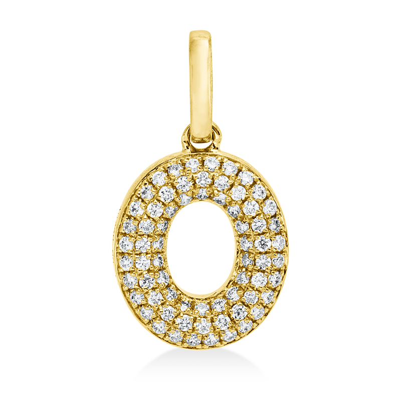 Buchstabe Anhänger Gelbgold 18kt 0,53ct