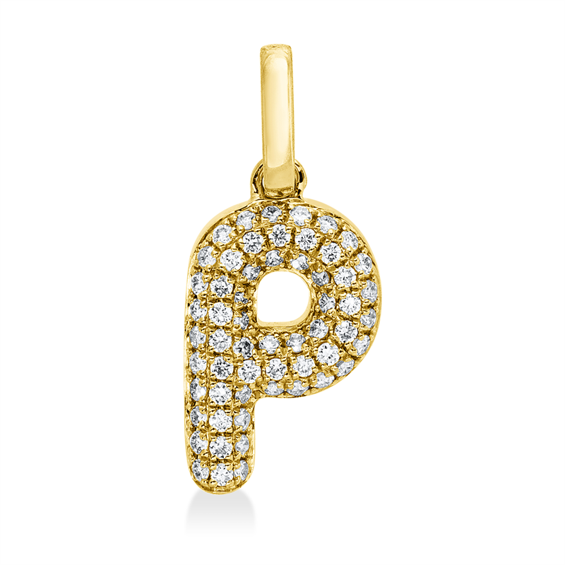 Buchstabe Anhänger Gelbgold 18kt 0,09ct