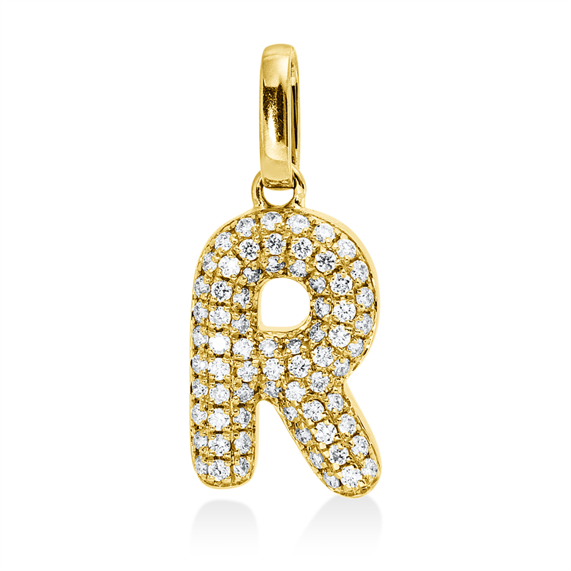 Buchstabe Anhänger Gelbgold 18kt 0,11ct