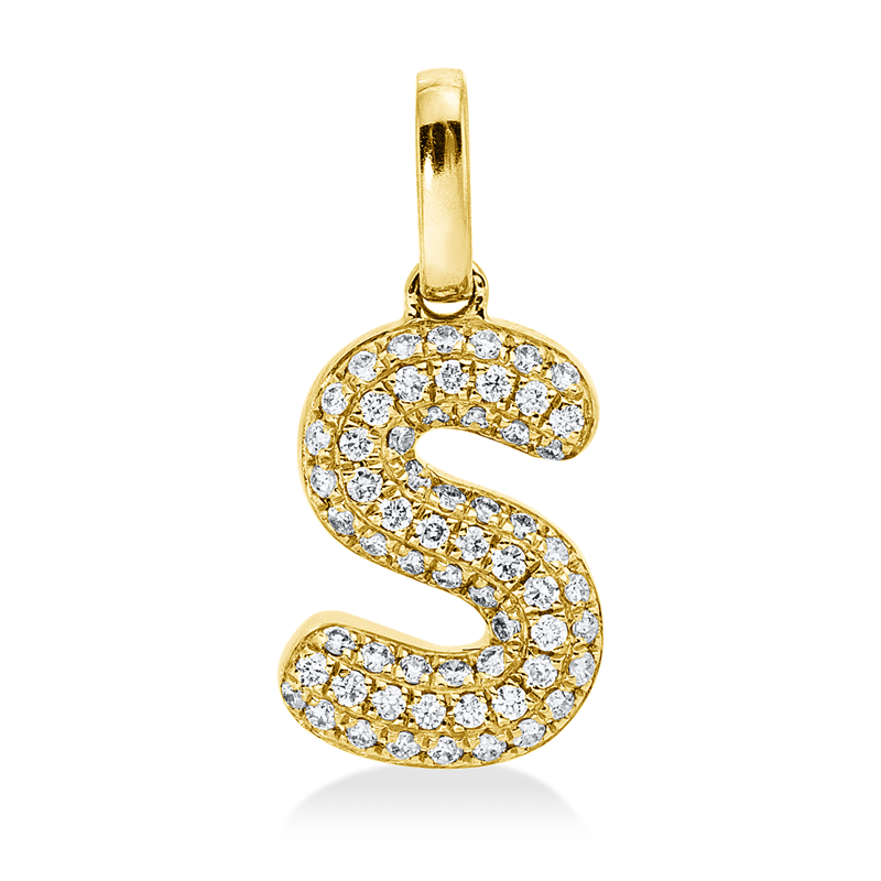 Buchstabe Anhänger Gelbgold 18kt 0,1ct