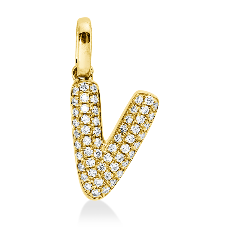 Buchstabe Anhänger Gelbgold 18kt 0,09ct