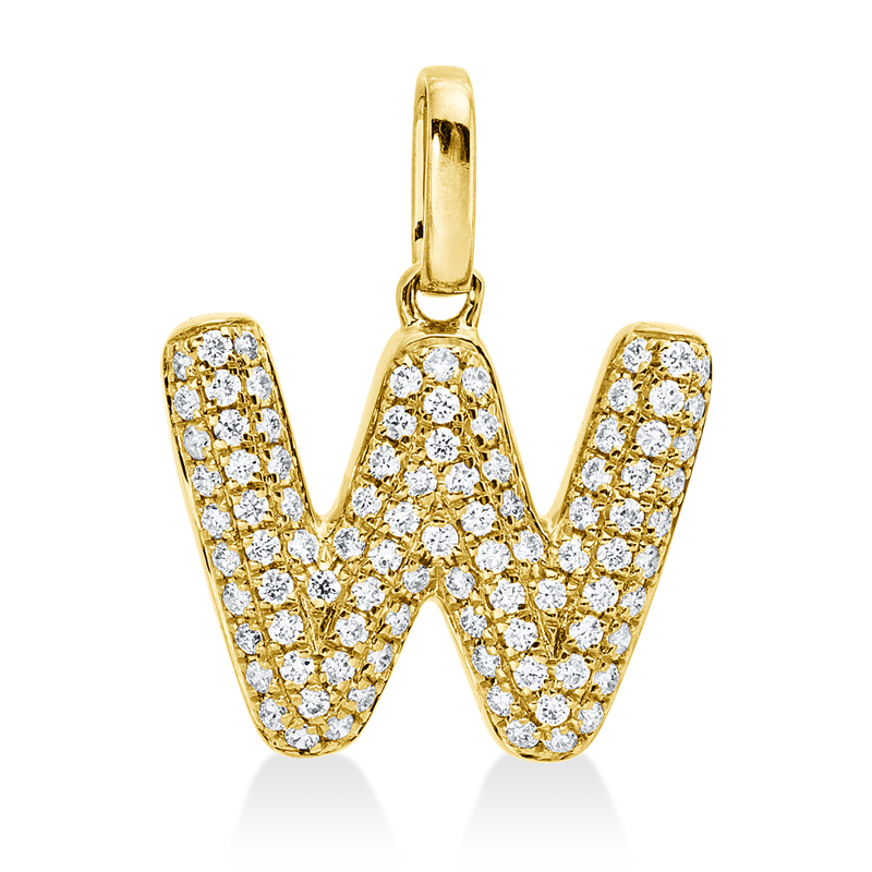 Buchstabe Anhänger Gelbgold 18kt 0,14ct