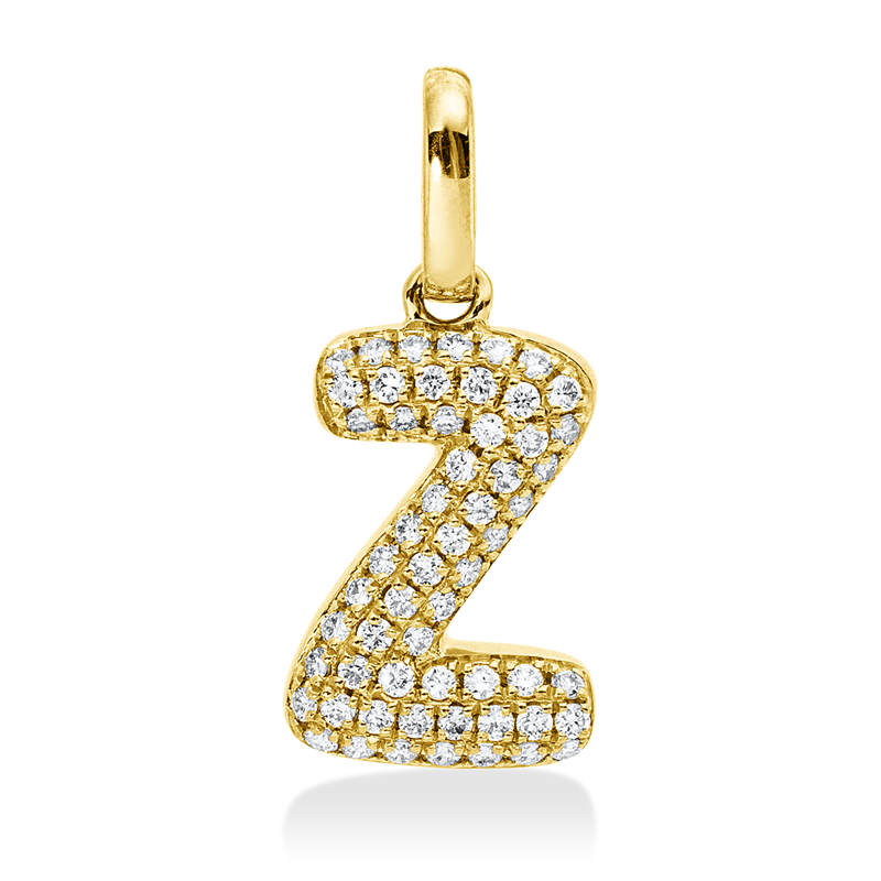 Buchstabe Anhänger Gelbgold 18kt 0,09ct