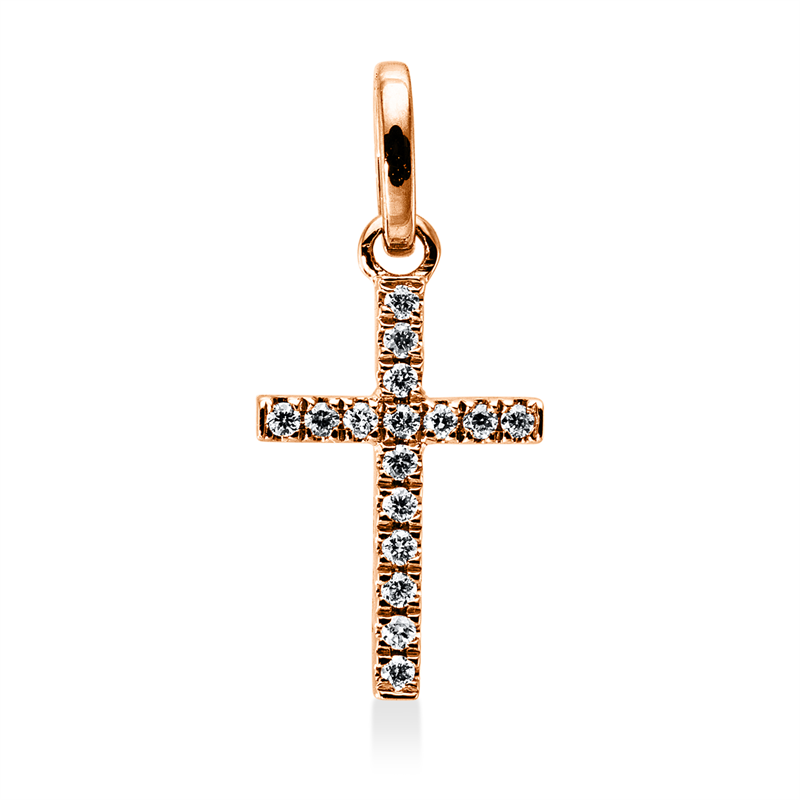 Anhänger Rotgold 18kt 0,04ct