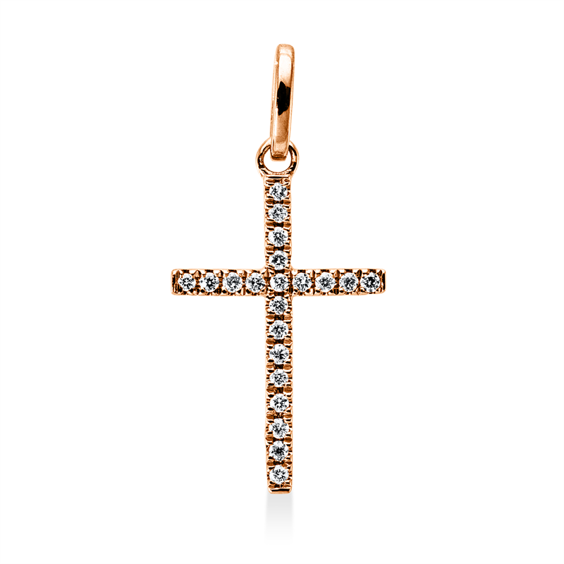 Anhänger Rotgold 18kt 0,05ct