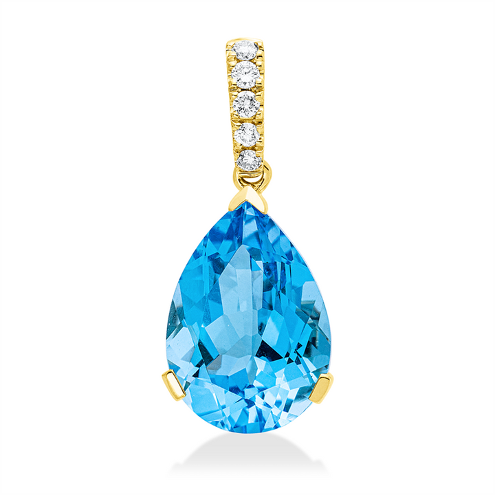Farbstein Fashion Anhänger Gelbgold 18kt Ref-3J217