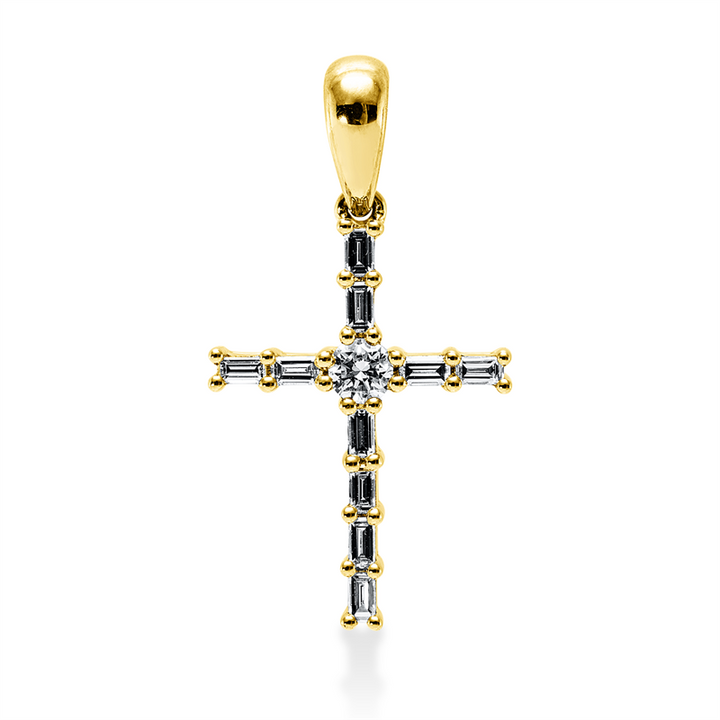 Kreuz Anhänger Gelbgold 18kt Ref-3J328