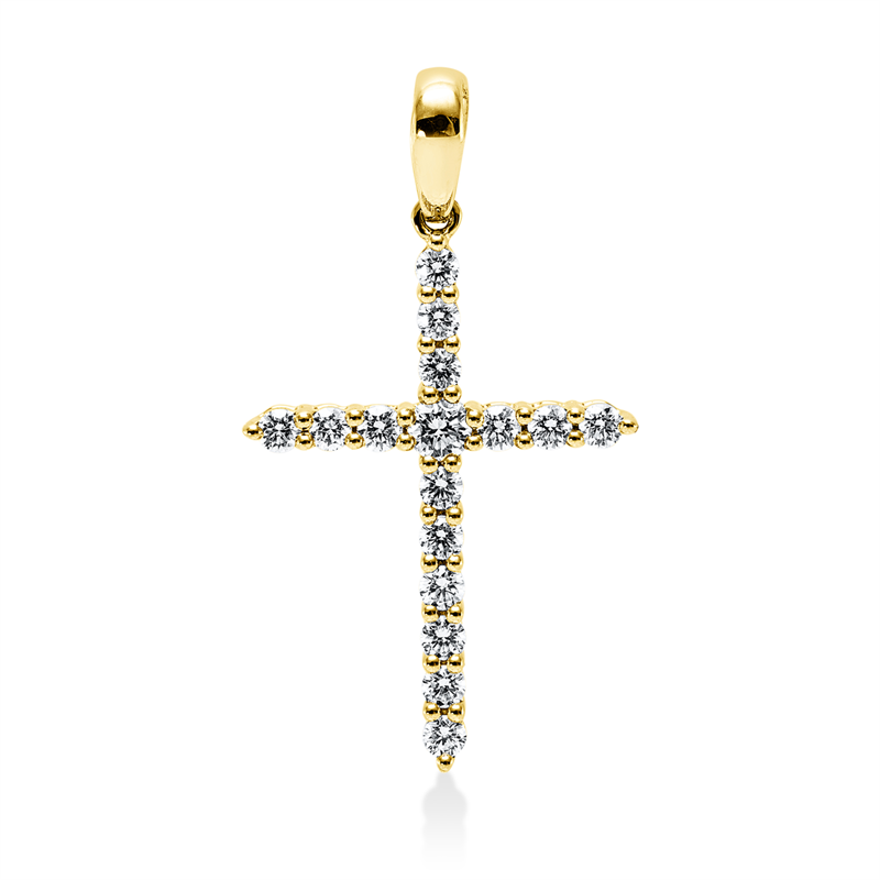Kreuz Anhänger Gelbgold 18kt Ref-3J329