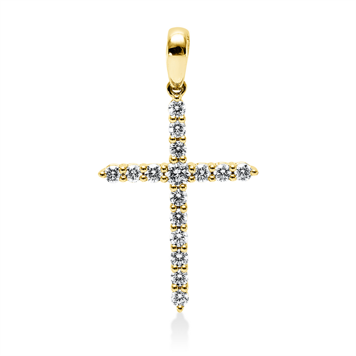 Kreuz Anhänger Gelbgold 18kt Ref-3J329