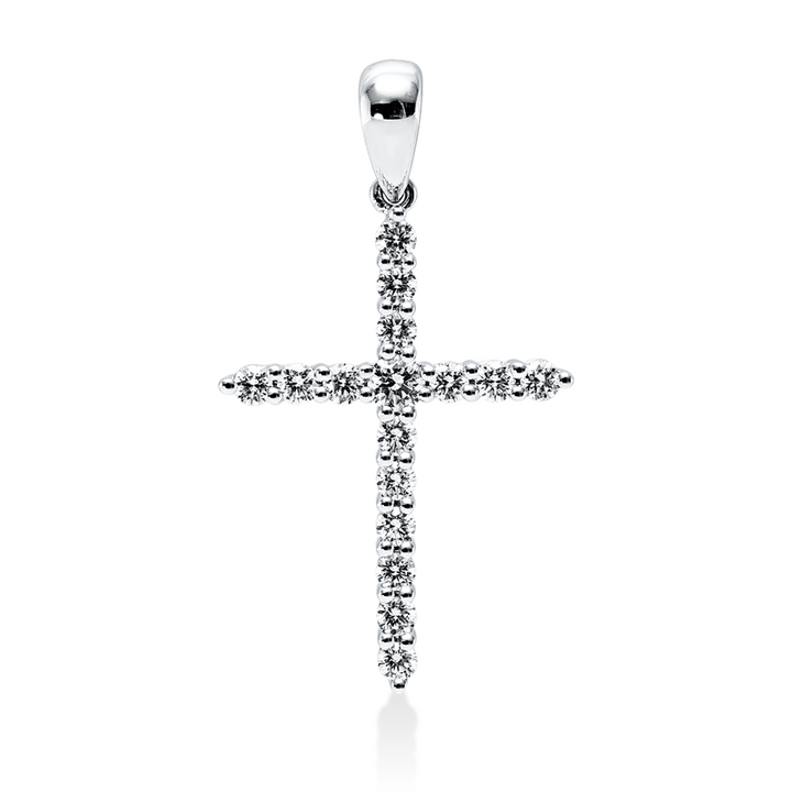 Kreuz Anhänger Weißgold 18kt Ref-3J329