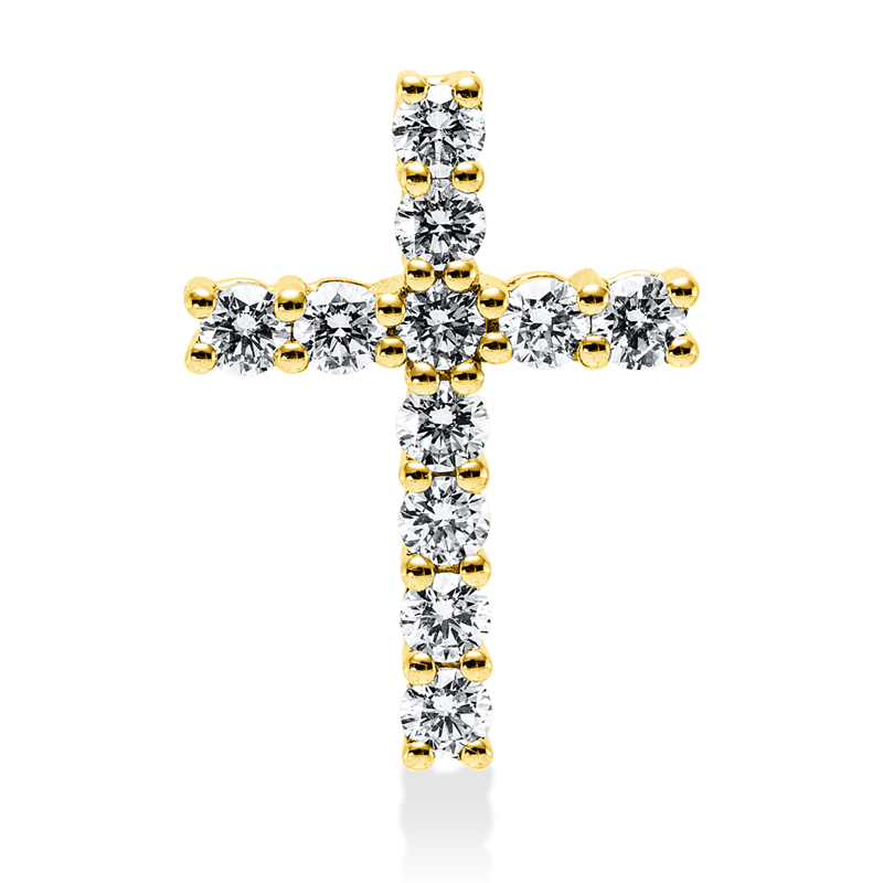 Kreuz Anhänger Gelbgold 18kt Ref-3J330