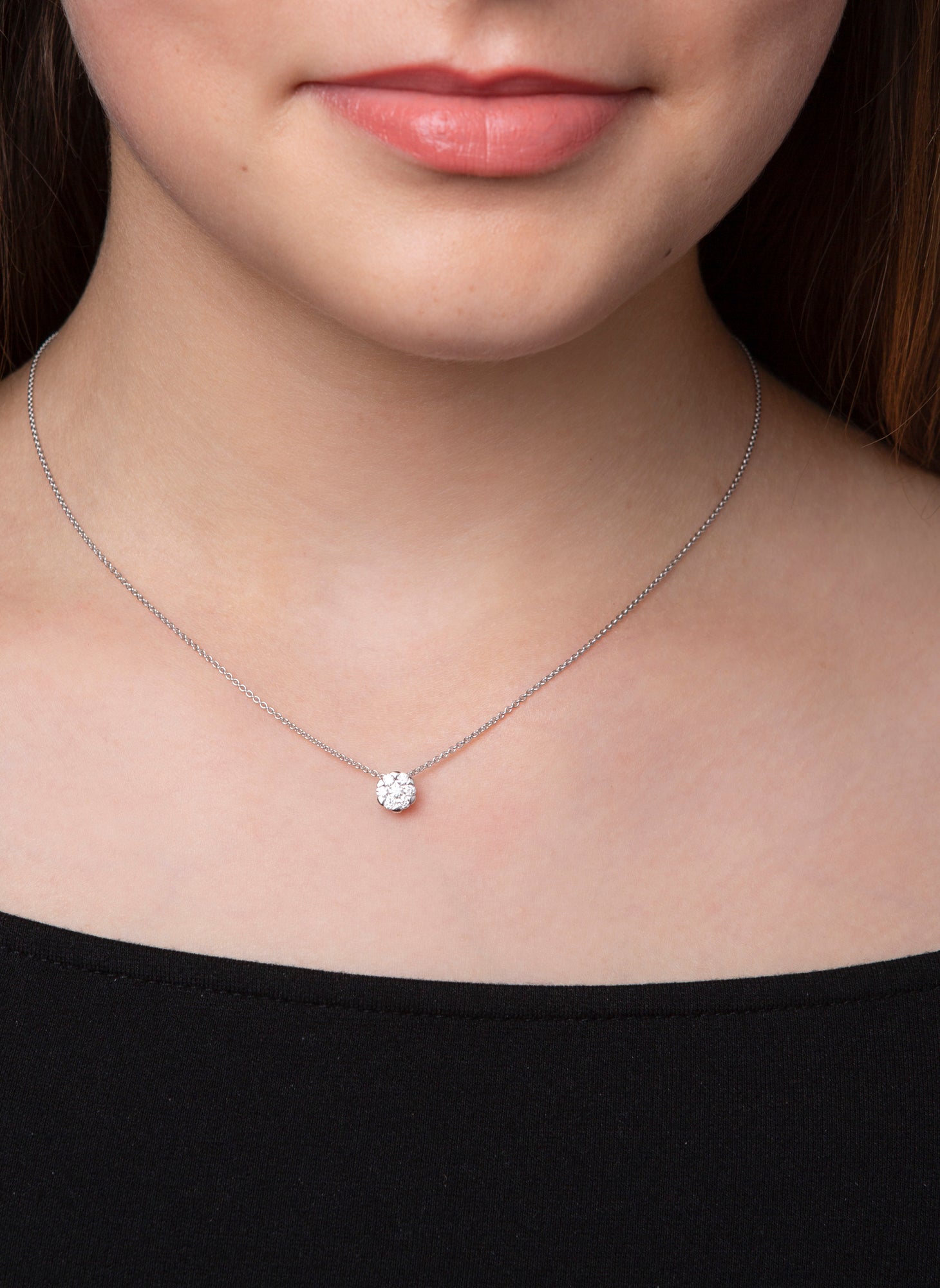 Illusion Classic Anhänger Weißgold 18kt 0,29ct