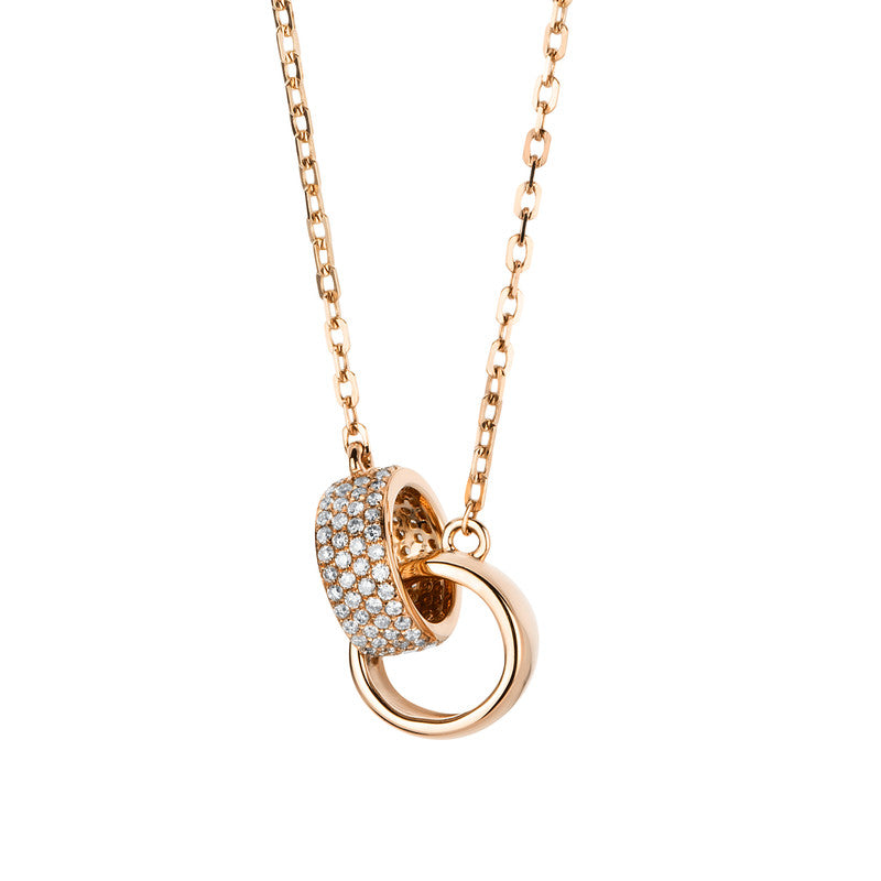 Pavé Collier Rotgold 18kt Ref-4A365