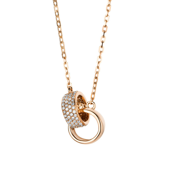 Pavé Collier Rotgold 18kt Ref-4A365