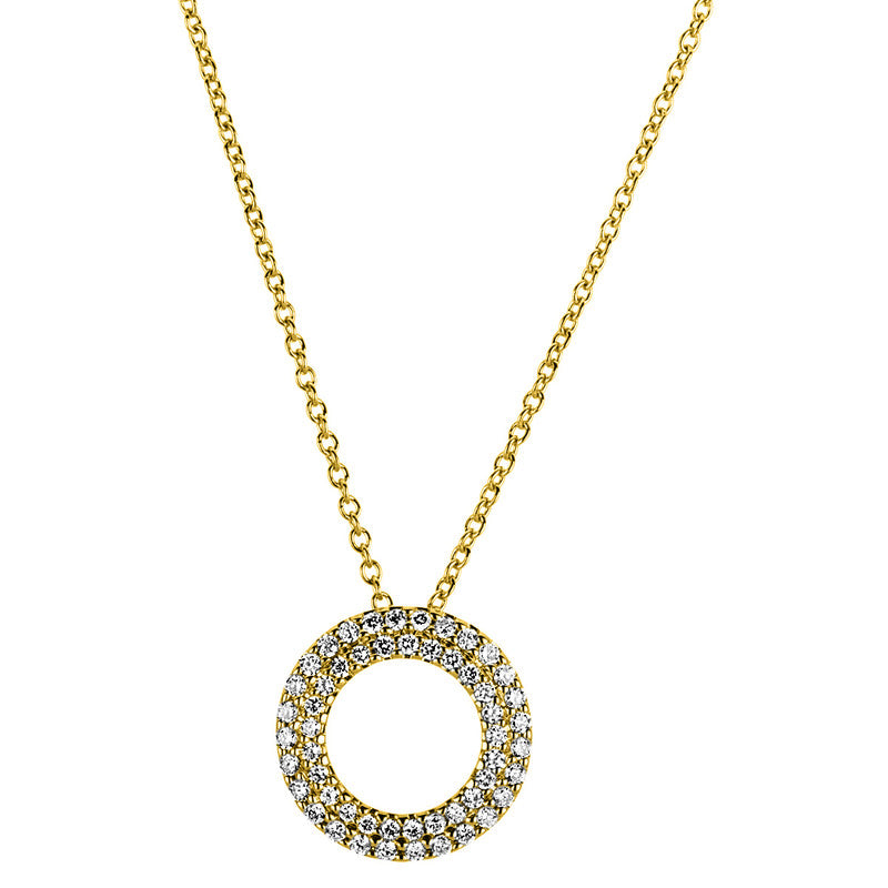 Pavé Collier Gelbgold 14kt 0,17ct