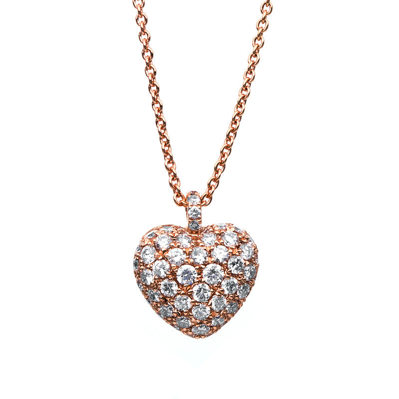 Herz Collier Rotgold 18kt 0,71ct