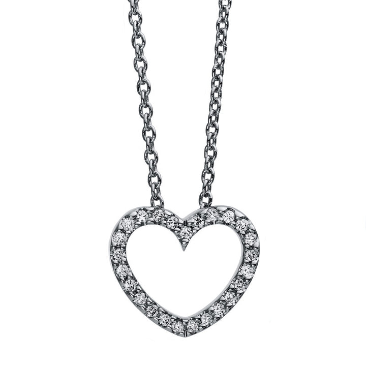 Herz Collier Weißgold 14kt Ref-4D390