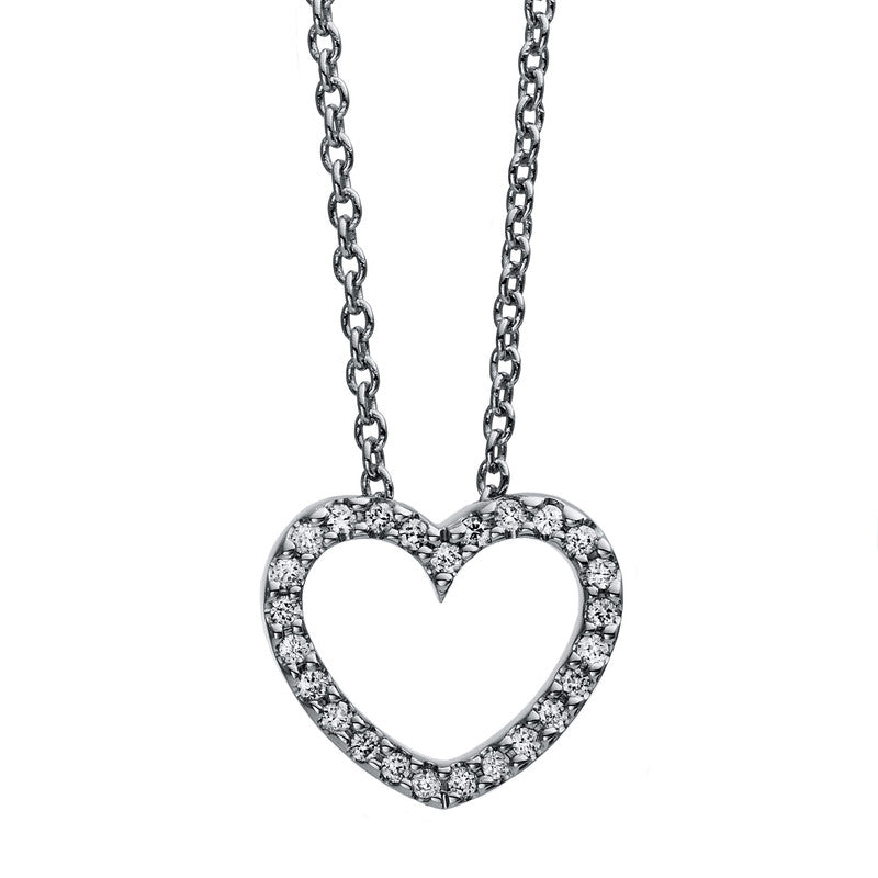Herz Collier Weißgold 14kt Ref-4D390
