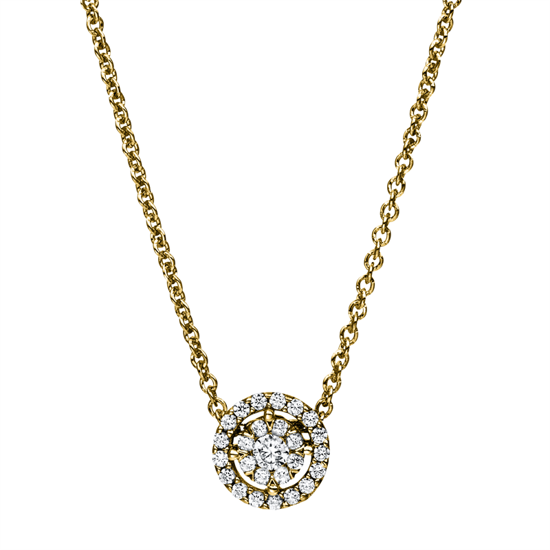 Illusion Classic Collier Weißgold 14kt 0,19ct