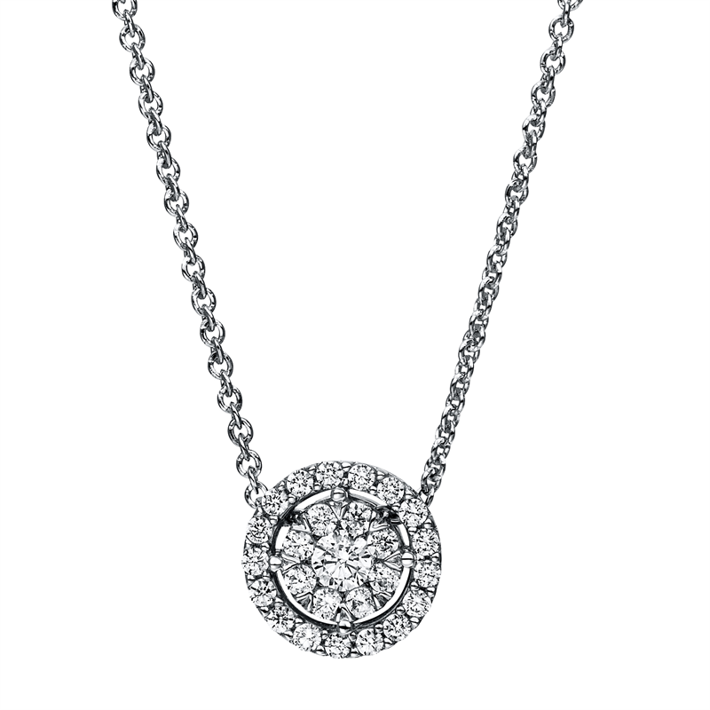 Illusion Classic Collier Weißgold 14kt 0,41ct