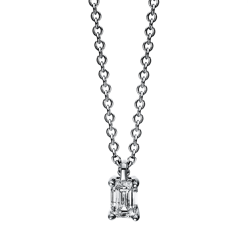 Solitaire Collier Weißgold 18kt 0,14ct