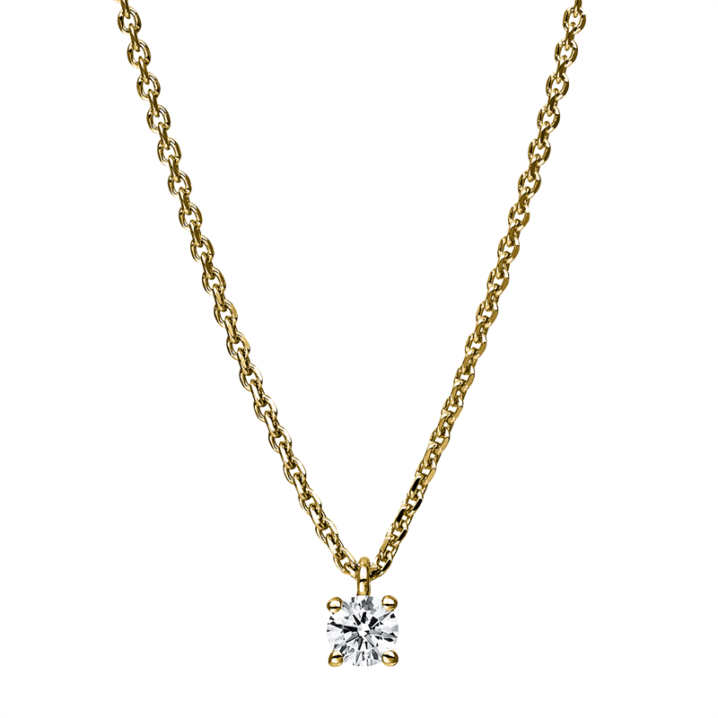Solitaire Collier Weißgold 18kt 0,15ct