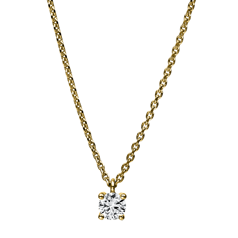 Solitaire Collier Weißgold 18kt 0,2ct