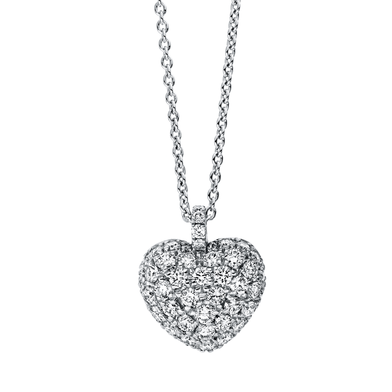 Pavé Collier Weißgold 18kt 0,74ct