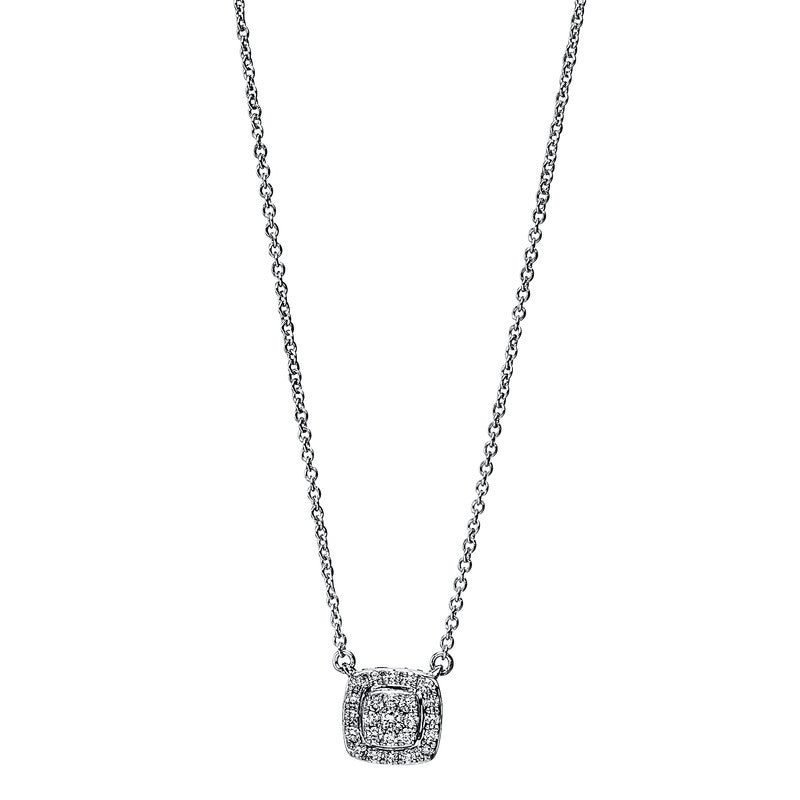 Illusion Classic Collier Weißgold 18kt 0,15ct
