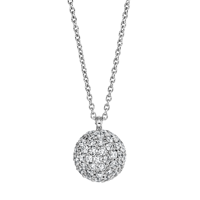 Pavé Collier Weißgold 18kt 0,62ct