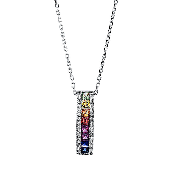 Rainbow & Multicolor Collier Weißgold 18kt Ref-4G350