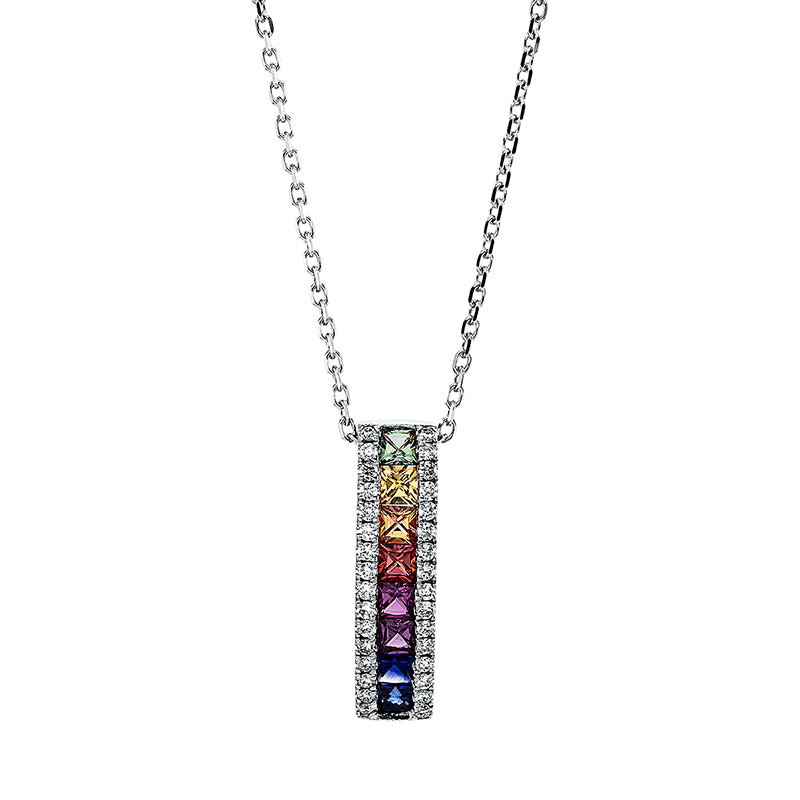 Rainbow & Multicolor Collier Weißgold 18kt Ref-4G350