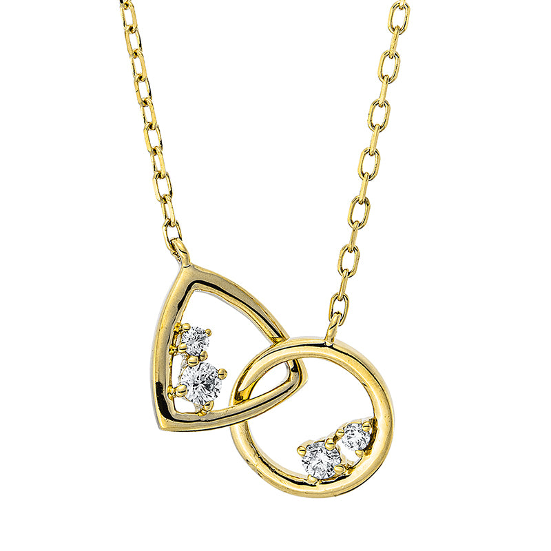 Modern Woman Collier Gelbgold 18kt 0,11ct