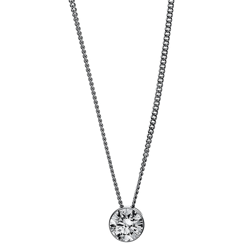 Solitaire Collier Weißgold 14kt 0,4ct