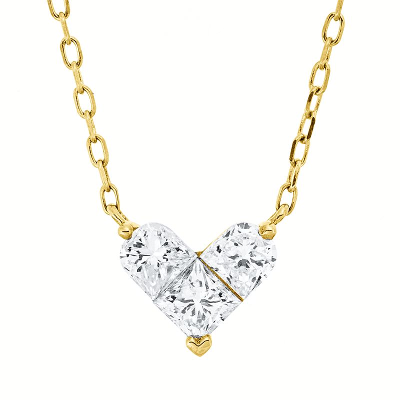 Mehrfachsteinbesatz Collier Gelbgold 18kt 0,73ct