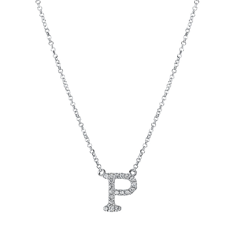 Buchstabe Collier Weißgold 18kt Ref-4H459