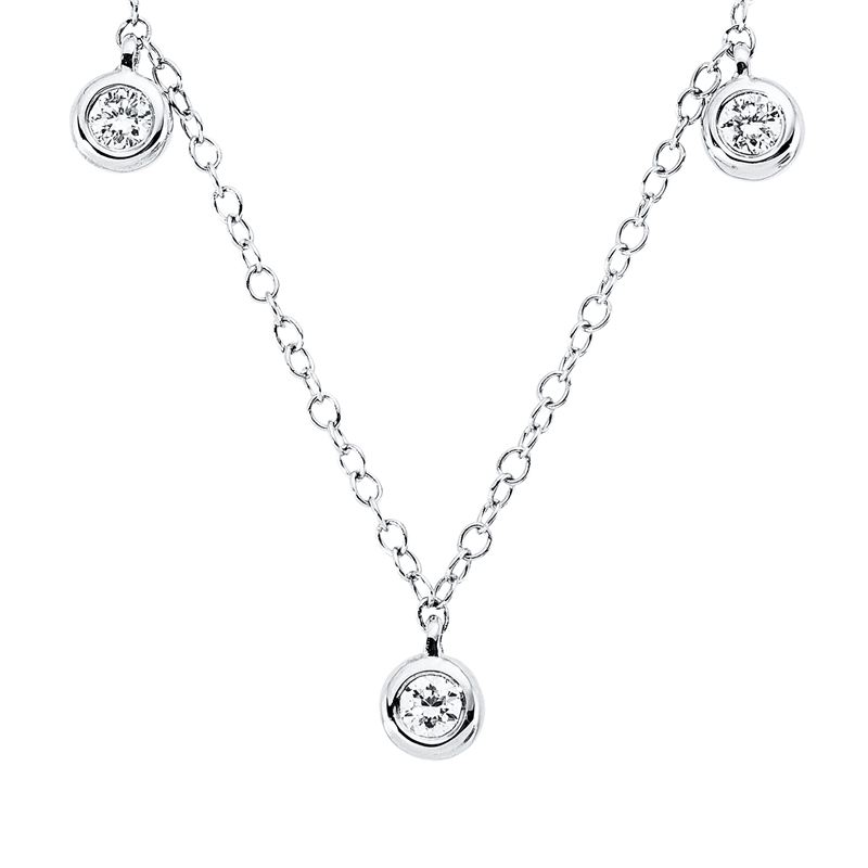 Modern Woman Collier Weißgold 18kt 0,09ct