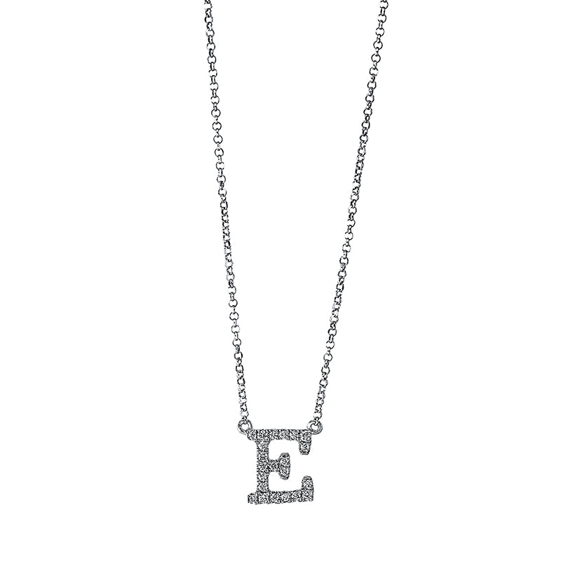 Buchstabe Collier Weißgold 18kt 0,1ct