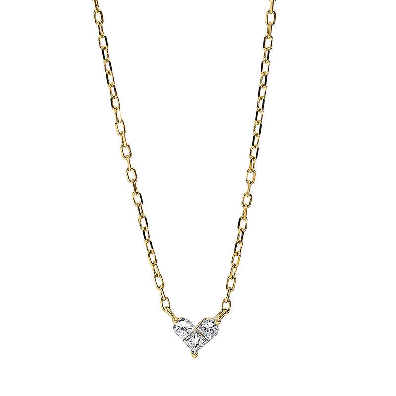 Herz Collier Gelbgold 18kt 0,15ct