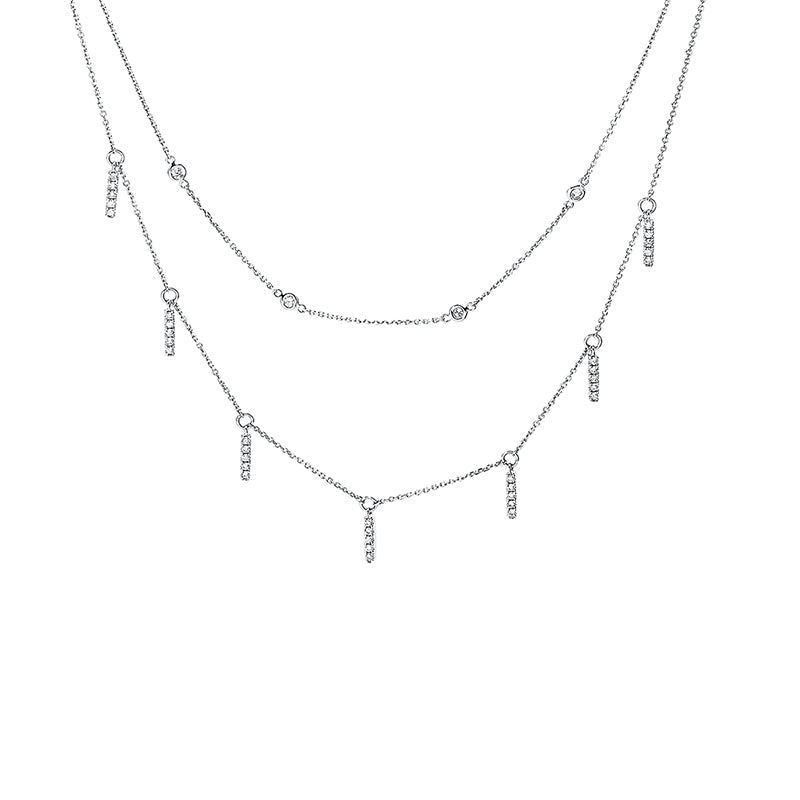Modern Woman Collier Weißgold 18kt 0,3ct