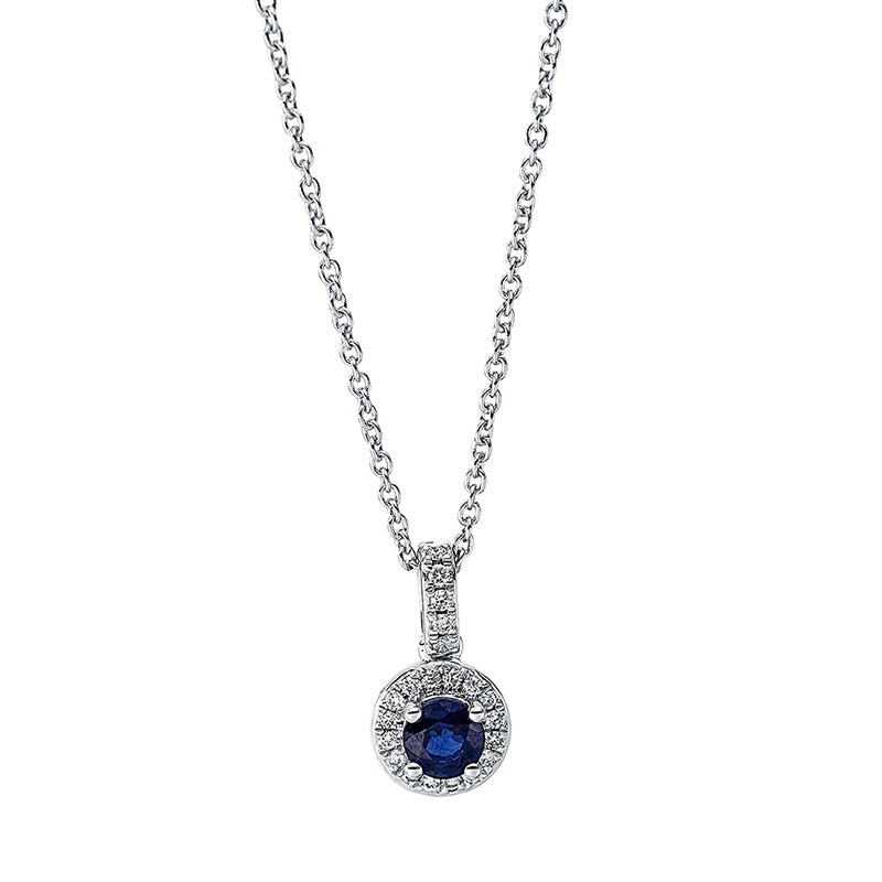 Farbstein Classic Collier Weißgold 18kt 0,09ct