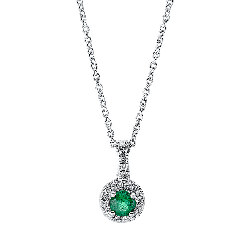Farbstein Classic Collier Weißgold 18kt 0,09ct