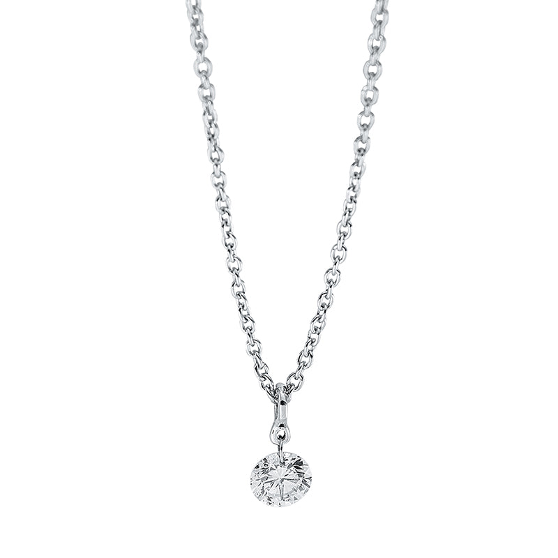 Solitaire Collier Weißgold 18kt 0,16ct