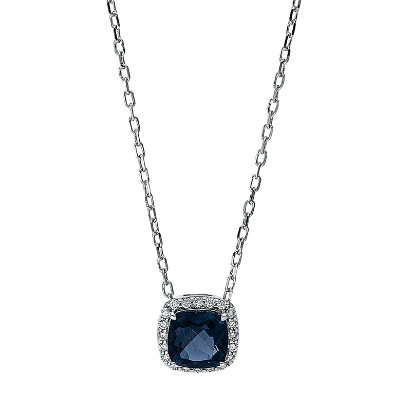 Farbstein Fashion Collier Weißgold 18kt 0,1ct