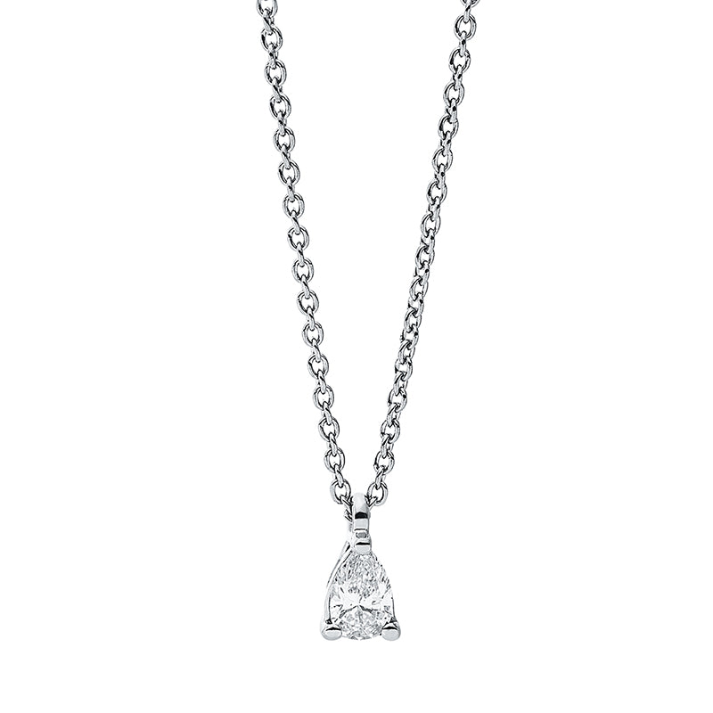 Solitaire Collier Weißgold 18kt 0,15ct