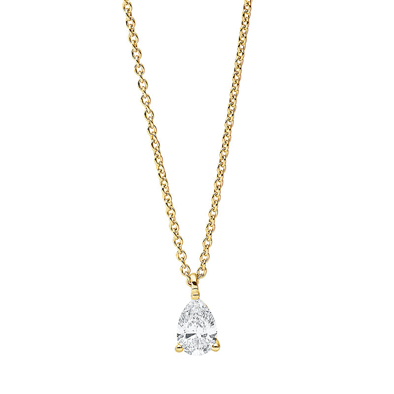 Solitaire Collier Weißgold 18kt 0,25ct