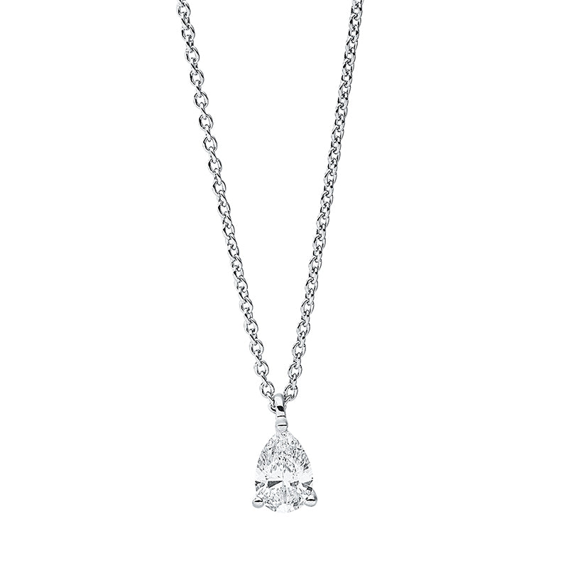 Solitaire Collier Weißgold 18kt 0,25ct